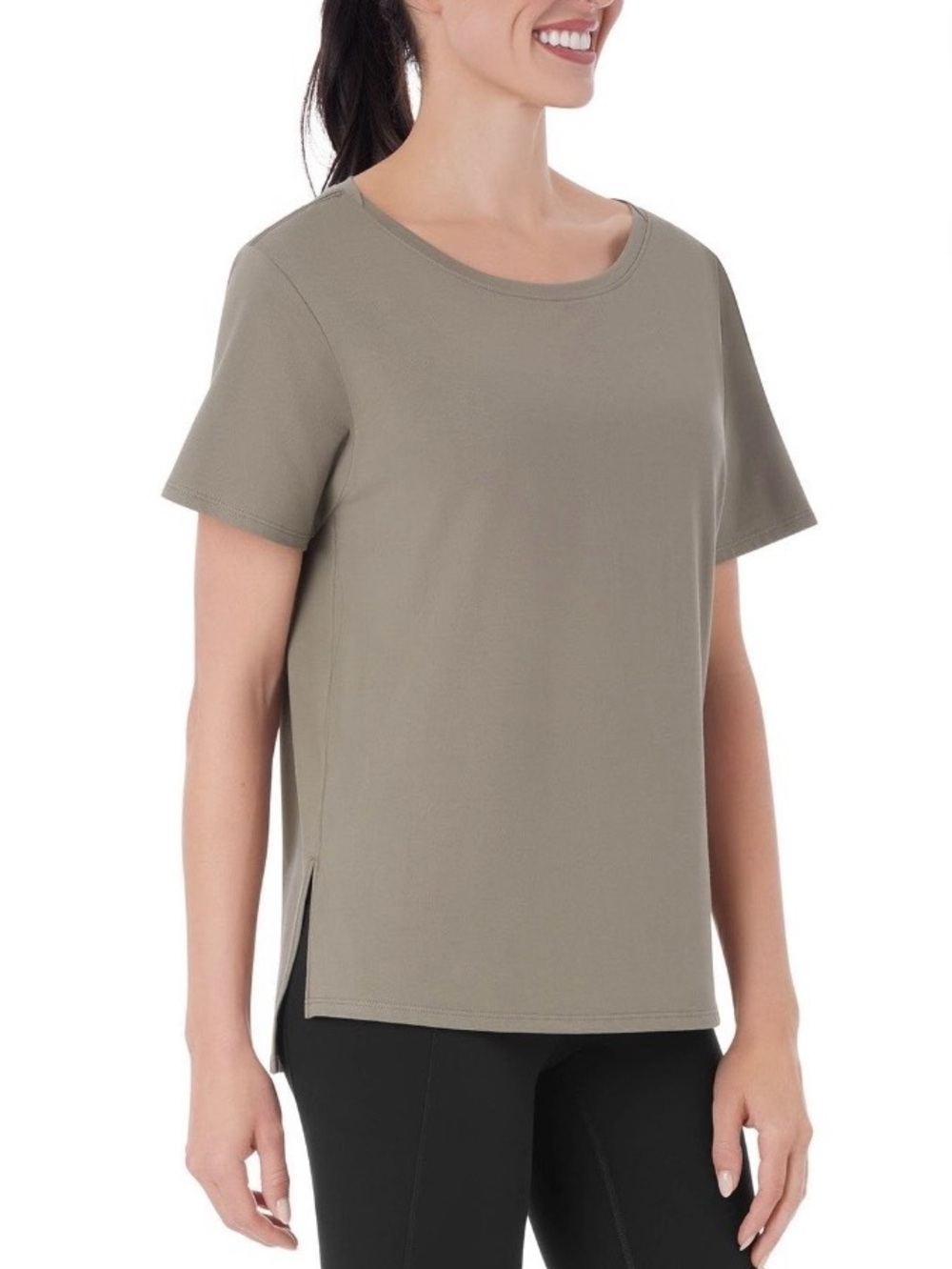 Women’s Olive Short Sleeve Crew Neck Tee